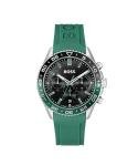 BOSS Men's Teal Silicone Chronograph Watch