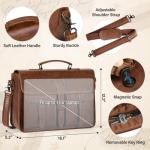 Stylish Waterproof PU Leather Laptop Messenger Bag
