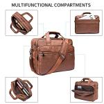 Men's Leather Laptop Bag for 15.6 Inch Laptops