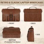 Stylish Waterproof PU Leather Laptop Messenger Bag