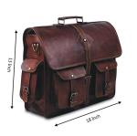 Vintage Leather Messenger Bag for Men 18 inches