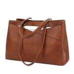 Stylish Brown Laptop Tote Bag for Women
