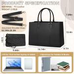 Stylish Laptop Tote Bag with Clutch for Women