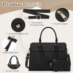 Stylish Black Laptop Tote Bag for Women