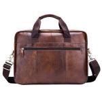 Xieben Brown Leather Shoulder Messenger Bag
