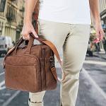 Men's Leather Laptop Bag for 15.6 Inch Laptops