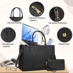 Stylish Laptop Tote Bag with Clutch for Women
