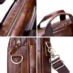 Xieben Brown Leather Shoulder Messenger Bag
