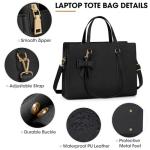 Stylish Leather Laptop Tote Bag for Women
