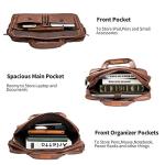 Men's 15.6 Inch Leather Laptop Messenger Bag