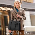 Stylish Leather Laptop Tote Bag for Women