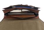 Versatile 18 Inch Leather Laptop Messenger Bag