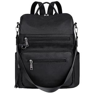 Waterproof PU Leather Backpack for Women