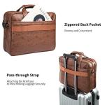 Men's 15.6 Inch Leather Laptop Messenger Bag