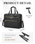 Stylish 17" Leather Laptop Tote with USB