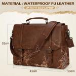 Waterproof Leather Laptop Messenger Bag for Men
