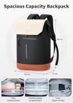Brown Waterproof Laptop Backpack for Women