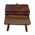 Versatile 18 Inch Leather Laptop Messenger Bag