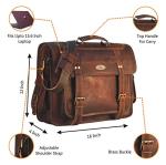 HULSH Full Grain Leather Laptop Messenger Bag