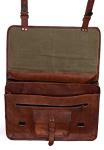 Versatile 18 Inch Leather Laptop Messenger Bag