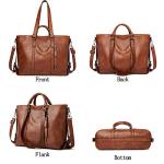 Aileese Retro Soft Leather Tote Handbag for Women