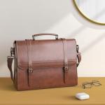 Waterproof Leather Laptop Messenger Bag for Men