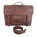 Versatile 18 Inch Leather Laptop Messenger Bag