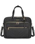 Stylish 17" Leather Laptop Tote with USB