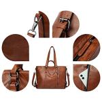 Aileese Retro Soft Leather Tote Handbag for Women