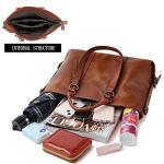 Aileese Retro Soft Leather Tote Handbag for Women
