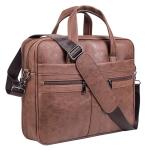 Men's Leather Laptop Briefcase for Business Travel