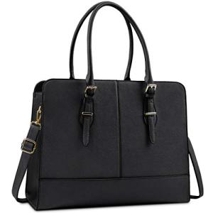 Chic 15.6 Inch Leather Laptop Tote for Women