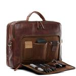 SID & VAIN Simon XL Leather Laptop Briefcase