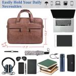 Men's Leather Laptop Briefcase for Business Travel