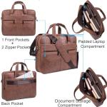 Men's Leather Laptop Briefcase for Business Travel