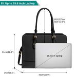 Chic 15.6 Inch Leather Laptop Tote for Women