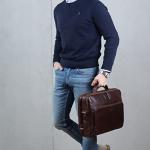 SID & VAIN Simon XL Leather Laptop Briefcase