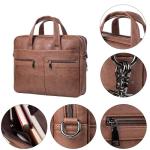Men's Leather Laptop Briefcase for Business Travel