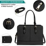 Chic 15.6 Inch Leather Laptop Tote for Women