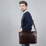 SID & VAIN Simon XL Leather Laptop Briefcase