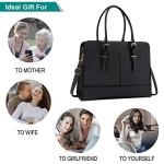 Chic 15.6 Inch Leather Laptop Tote for Women