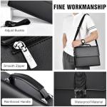 Stylish Black PU Leather Laptop Briefcase for Men