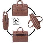Men's Leather Laptop Briefcase for Business Travel