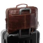 SID & VAIN Simon XL Leather Laptop Briefcase