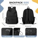 Lightweight Black School Backpack for Women and Teens