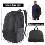 Dewellyoo Foldable Lightweight Hiking Backpack - Black