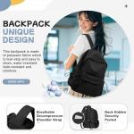 Lightweight Black School Backpack for Women and Teens