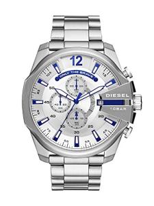 Diesel Mega Chief Men's Quartz Watch, Silver Strap