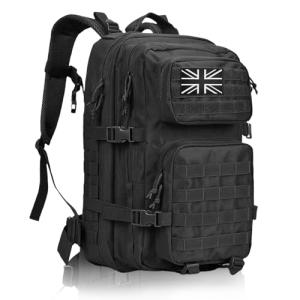 Large 45L Military Tactical Backpack with Patches