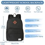 Kasgo 15.6 Inch Lightweight Water-Resistant Backpack
